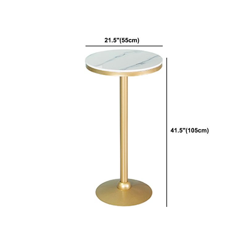 Fixed Table Counter Set 1/3/4 Pieces Glam Style Sintered Stone Bar Table Set for Home Use