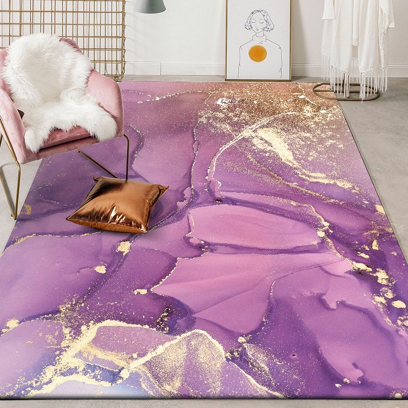 Farbenfroher, trendiger Teppich für den Innenbereich, abstraktes Aquarell, bedruckter Teppich, rutschfester Polyester-Teppich für die Inneneinrichtung