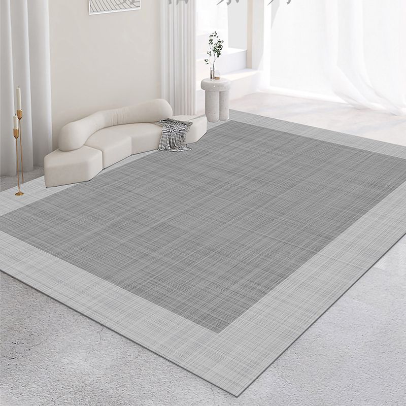 Modern Color Block Area Rug Green Polyester Area Carpet Non-Slip Backing Rug for Living Room
