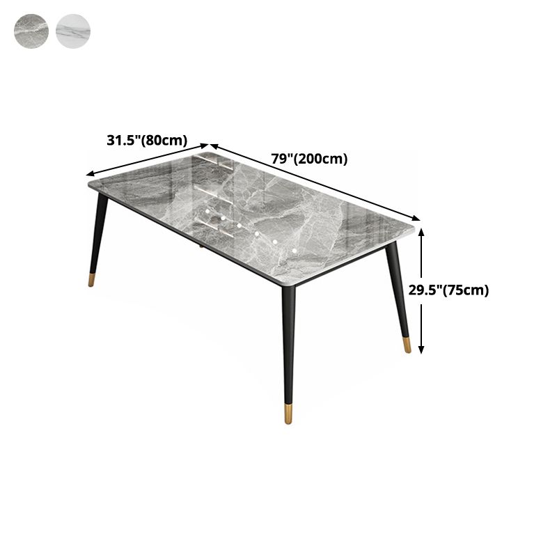 Simplicity Style Rectangle Home Furniture Stone Dining Table with 4-foot