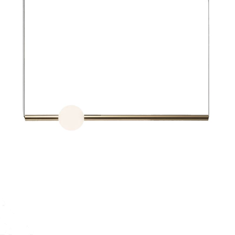 Röhrchen Weiß/Goldglas -Kronleuchterlampe Moderne 1 Lichter Gold/Weiß -LED -Decke Anhänger Licht mit horizontalem/vertikalem Design