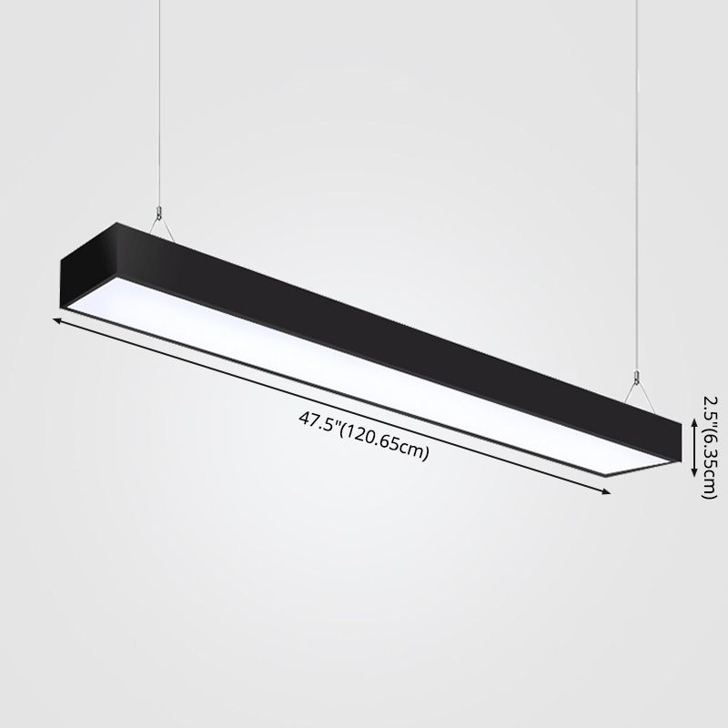 Rectangle LED pendentif en style moderne LED suspendu les lumières pour salle de conférence