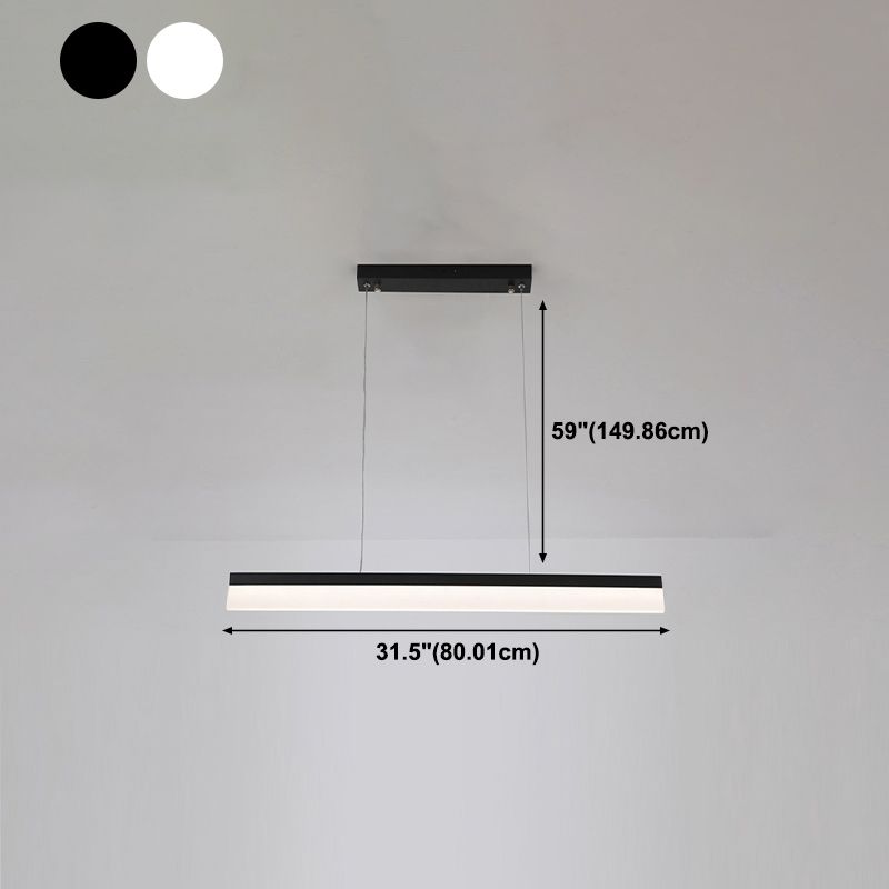 Modern Style Dining Chandelier Lamp Dining Room LED Rectangle Pendant Light Fixture