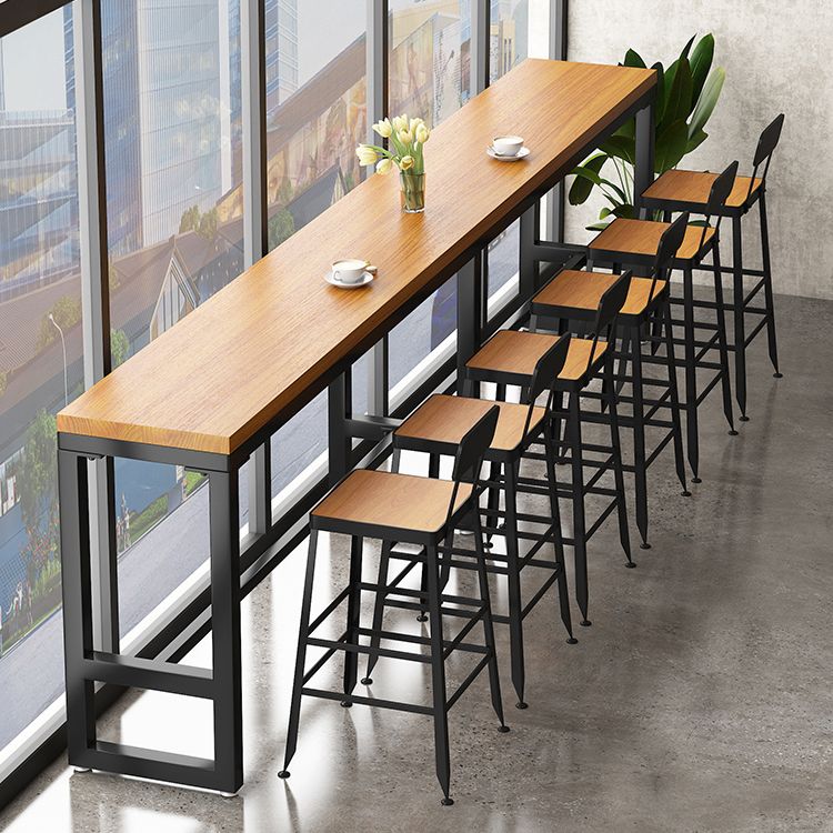 Industrial Style Bar Set 1/4/7/13 Pieces Solid Wood Rectangle Pub Dining Set