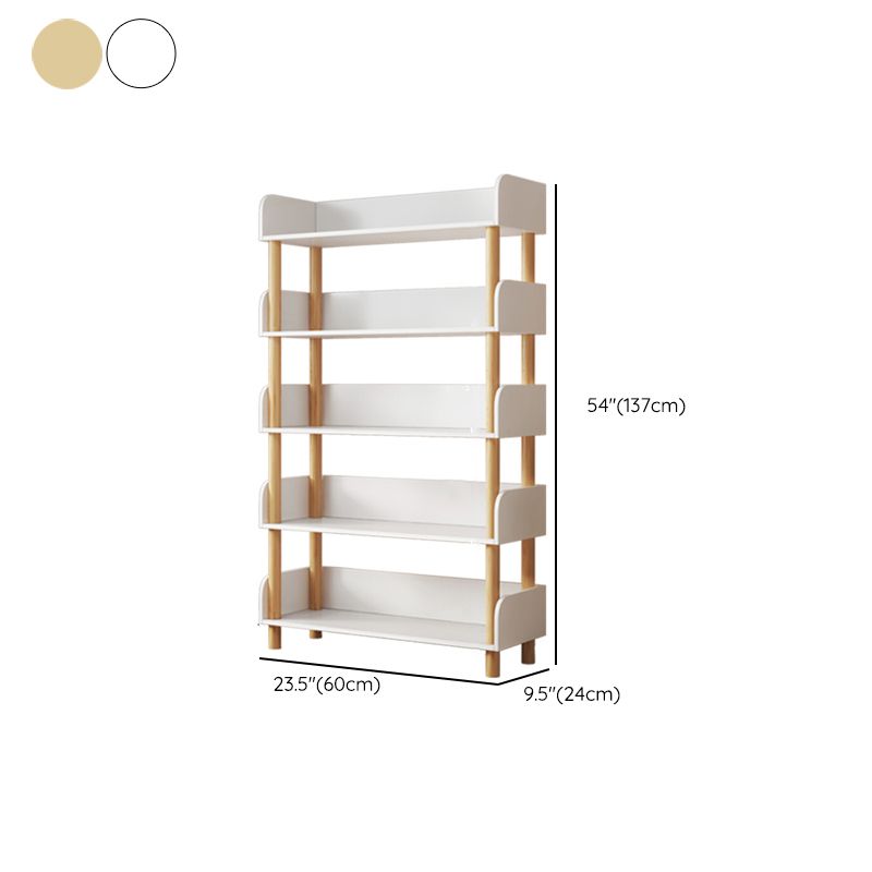 Open Back Standard Bookshelf Engineered Wood Bookcase for Study Room