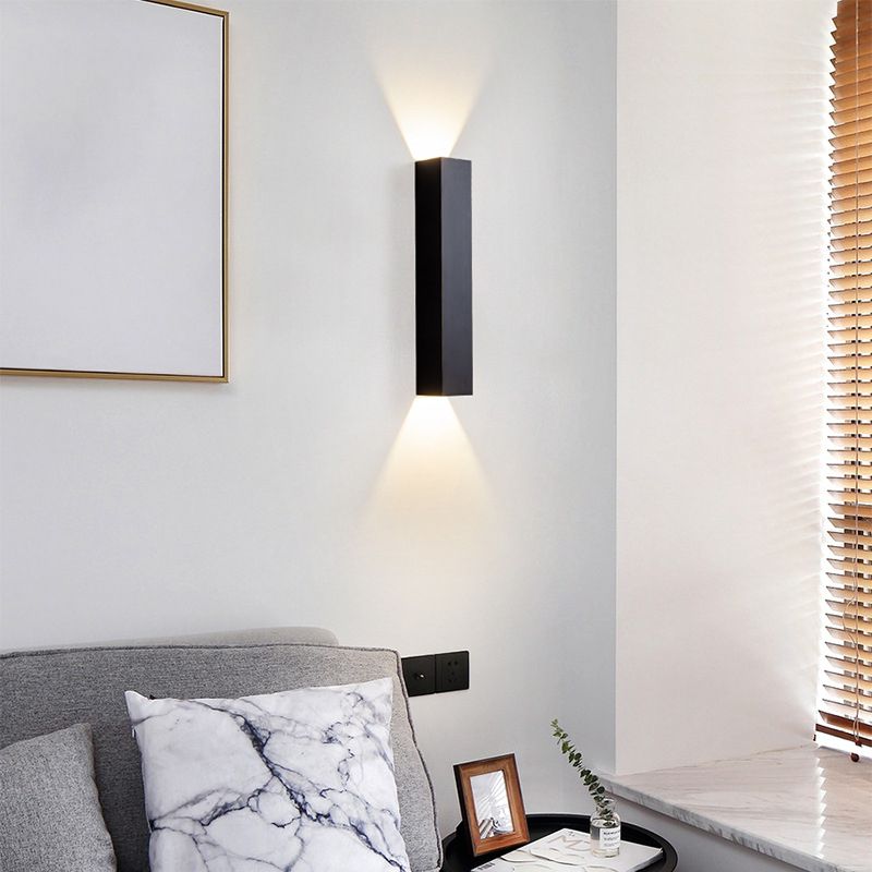 2 luces de pared geométrica de pared moderna de estilo de metal de estilo simple