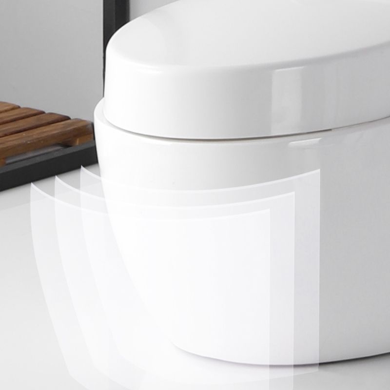 Contemporary Siphon Jet Toilet Bowl White Floor Mounted Urine Toilet for Washroom