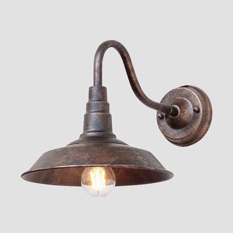 Metal Barn Wall Sconce Lighting Industrial Style 1 Light Wall Lamps