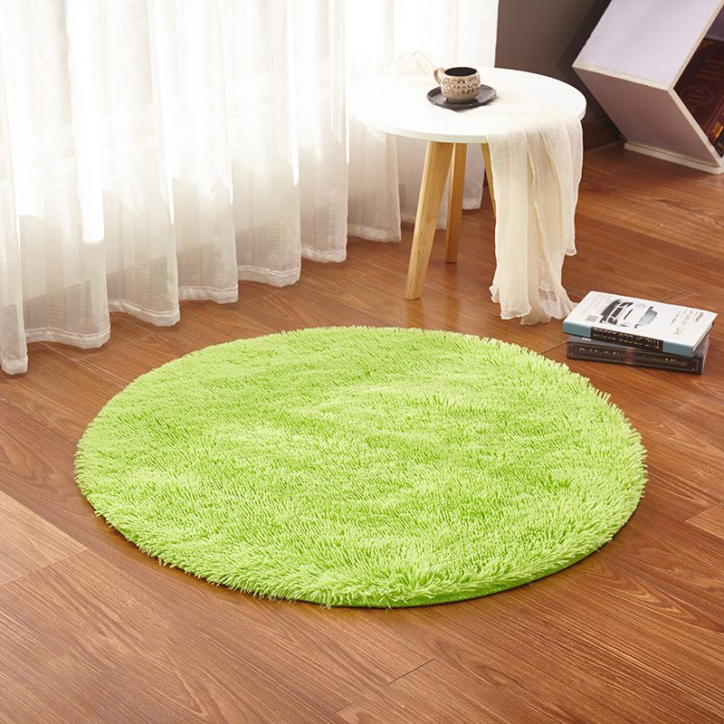 Multi Color Plain Rug Artificial Wool Nordic Area Rug Easy Care Machine Washable Rug for Girls Room