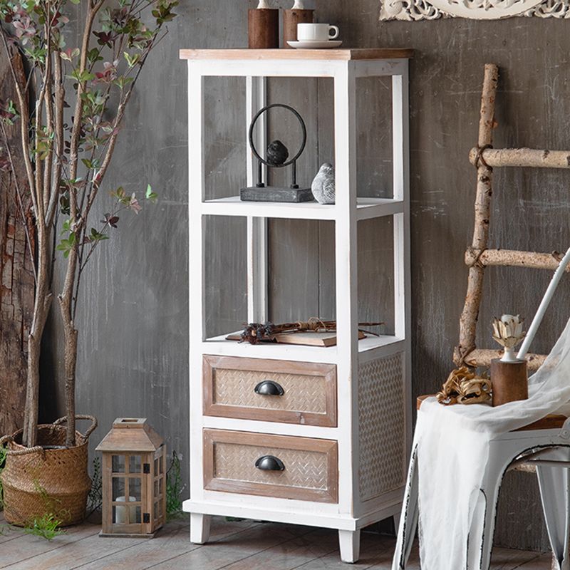 Contemporary 13.8" Wide Wooden Chest, Rectangle Accent Cabinet with Drawer