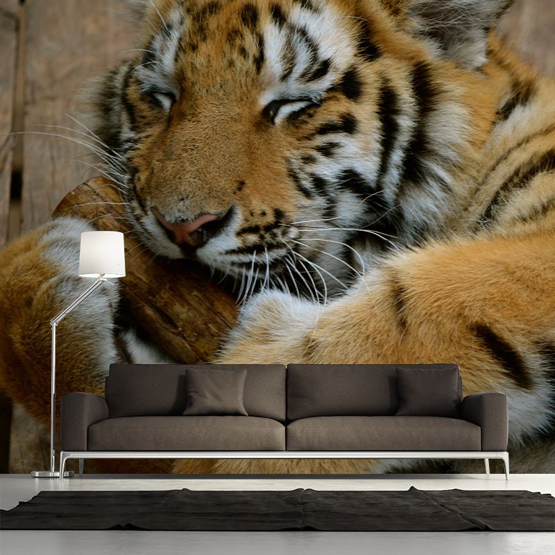 Tiger Contemporary Mural Decal Sitting Room Moisture Resistant Wall Decor