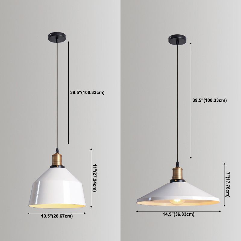 Accoglienza a sospensione vintage a 1 luce Kit di luce a sospensione bianca per negozio