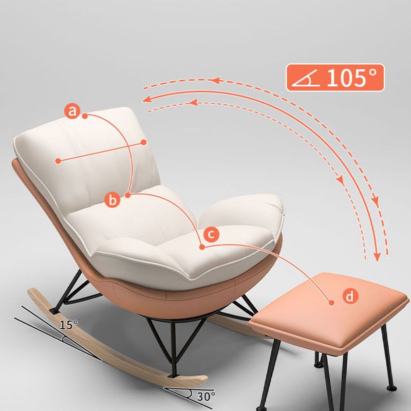 Living Room Simple Rocker Chair Modern Style Waterproof Single Rocker Chair