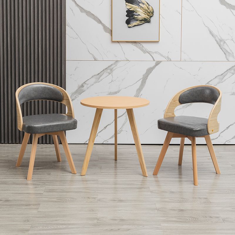 Chaise de salle à manger en bois de style moderne, chaises latérales à dossier ouvert pour la cuisine