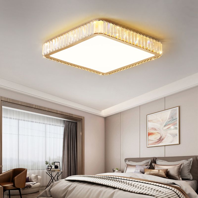 Cristallo leggero a filo contemporaneo 1 Fun a soffitto a sfioramento leggero in oro