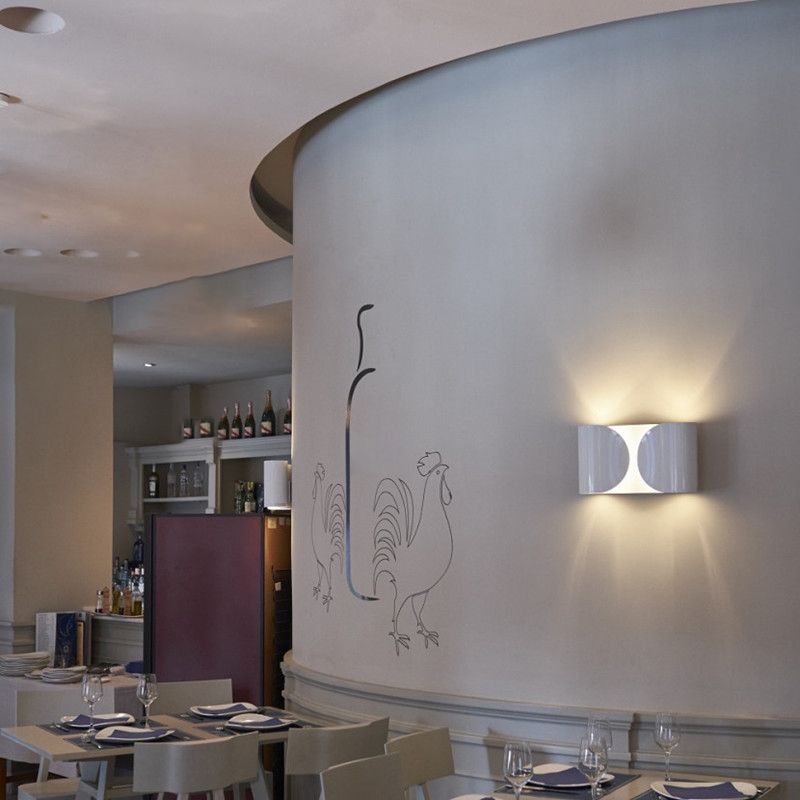 Single Polished Contemporary Wall Mounted Sconce Metal LED Wall Light