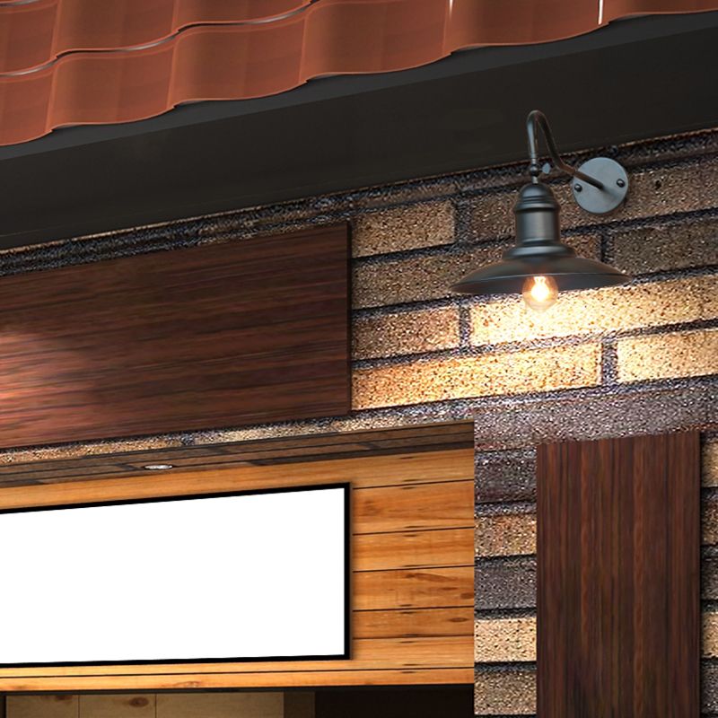 Lumo da parete in metallo sfumatura a parete industriale a parete singola lampada montata