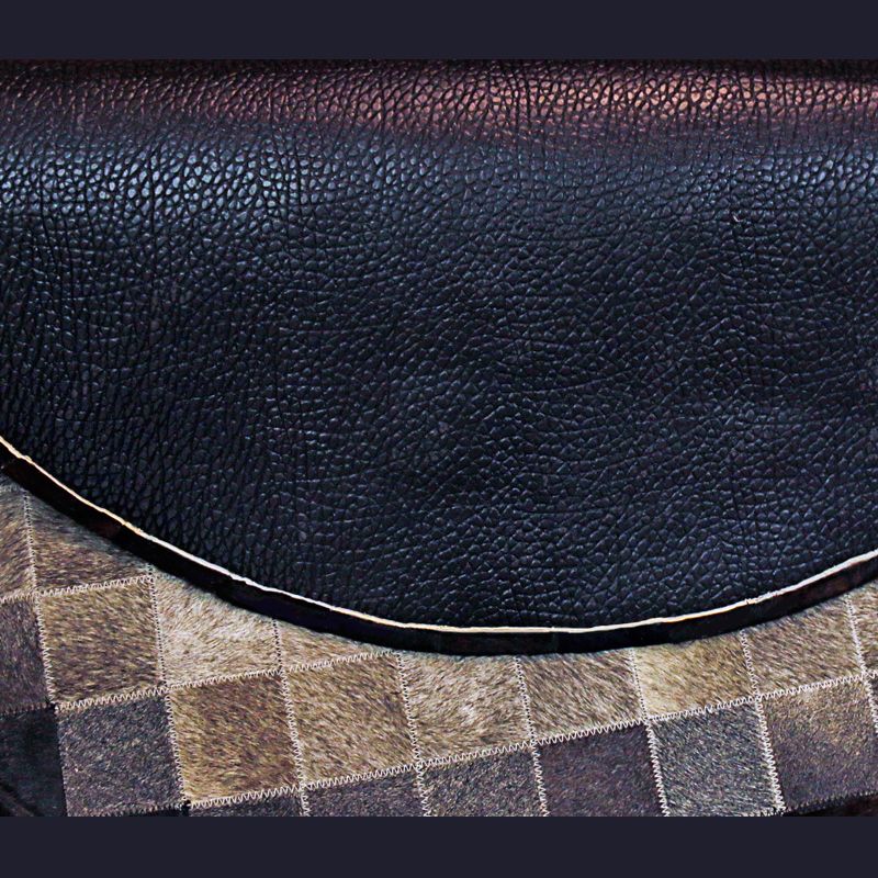 Tappeto multicolore rotondo che gira il tappeto del soggiorno in moquette di mucca con supporto non slip