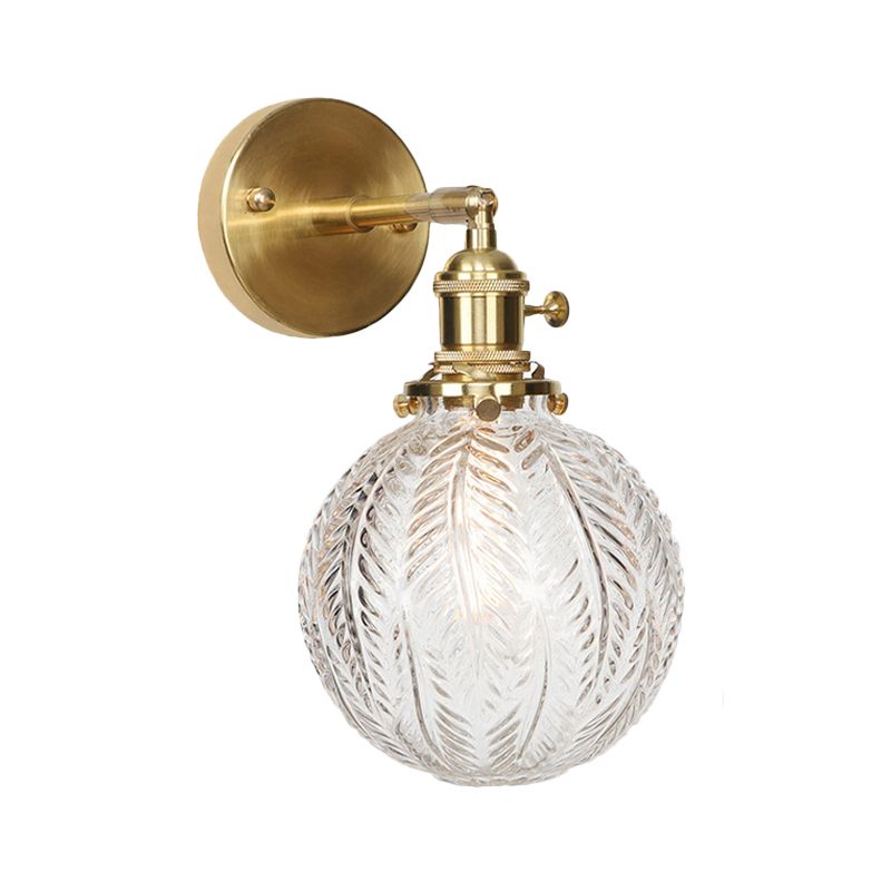 Geometrische/Globus/Pentagramm Wandleuchte zeitgenössische prismatische Glas 1 Lampen -Messing -Wandhalterung Leuchte
