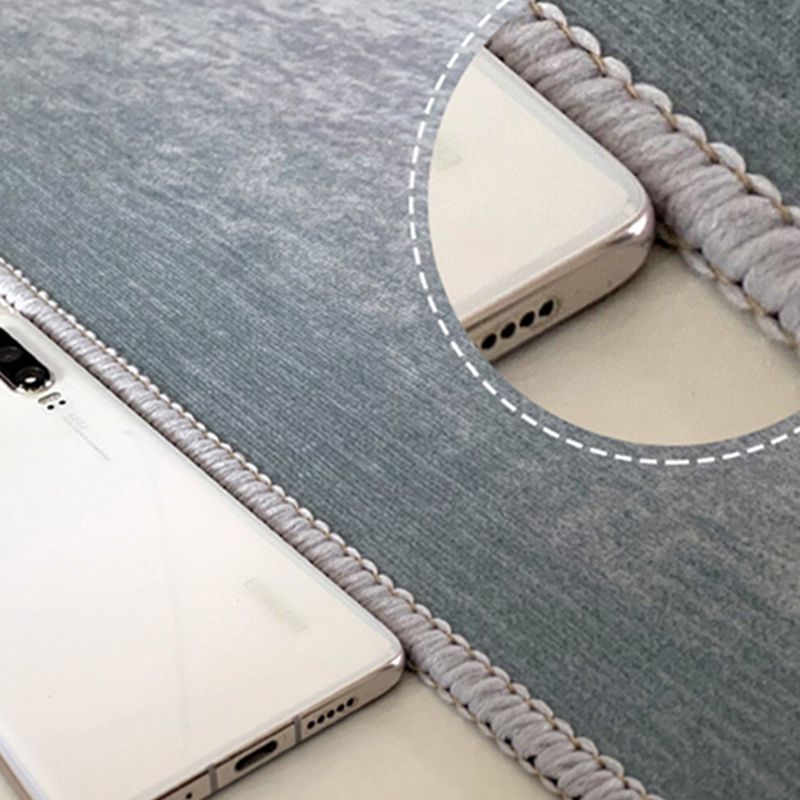 Fancy Living Room Carpet Grey Geometric Pattern Area Rug Polyester Non-Slip Backing Rug