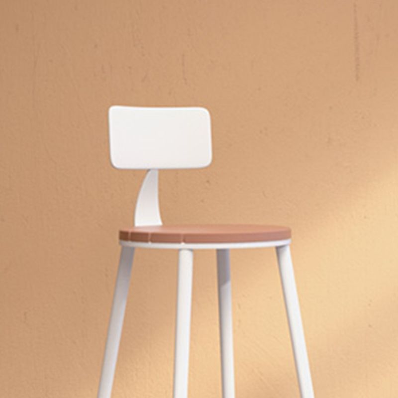 Metal Indoor/ Outdoor Counter Stools Modern Round Armless Bar Stool