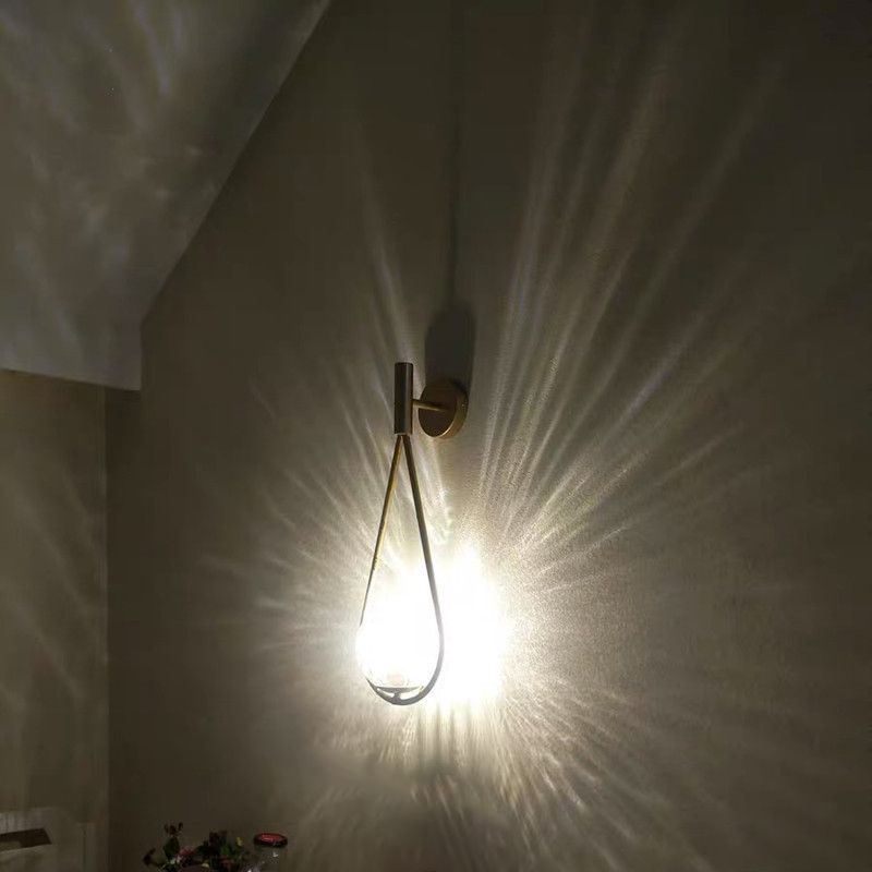 Lampada da parete a parete creativa moderna Lampada bassata a parete da interno con tonalità di vetro