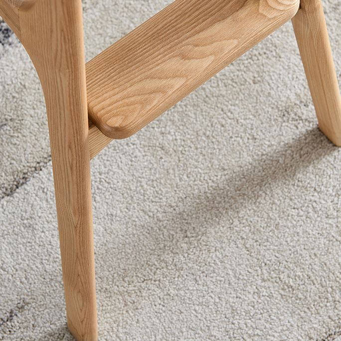 Ash Solid Wood Frame Armless Bar Stool Indoor Upholstered Bar Stool