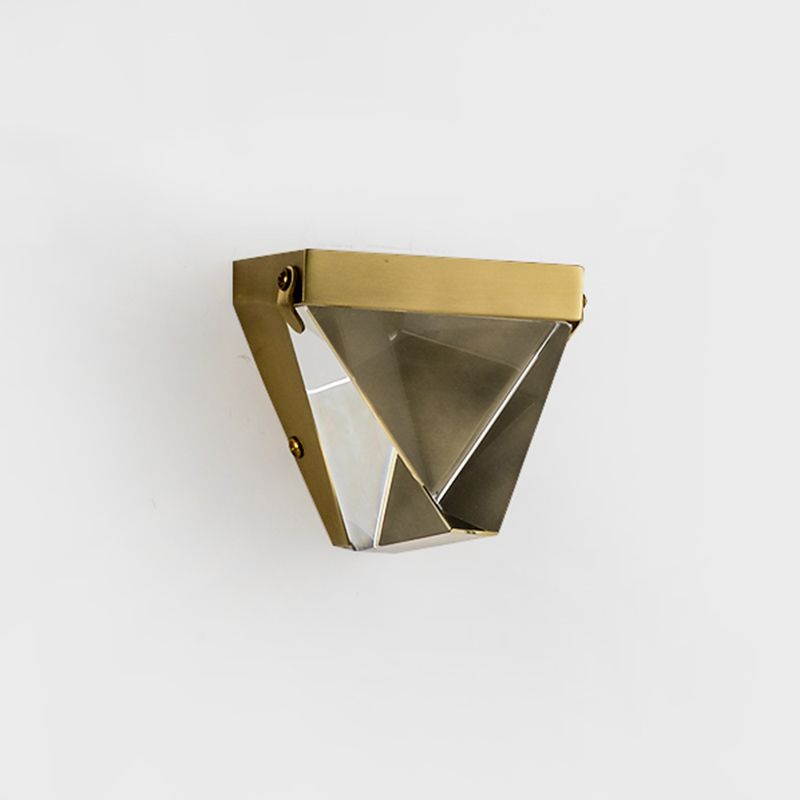 Modern Minimalist Style Geometric Wall Mounted Light Fixture Crystal 1 Light Wall Sconces for Bedroom