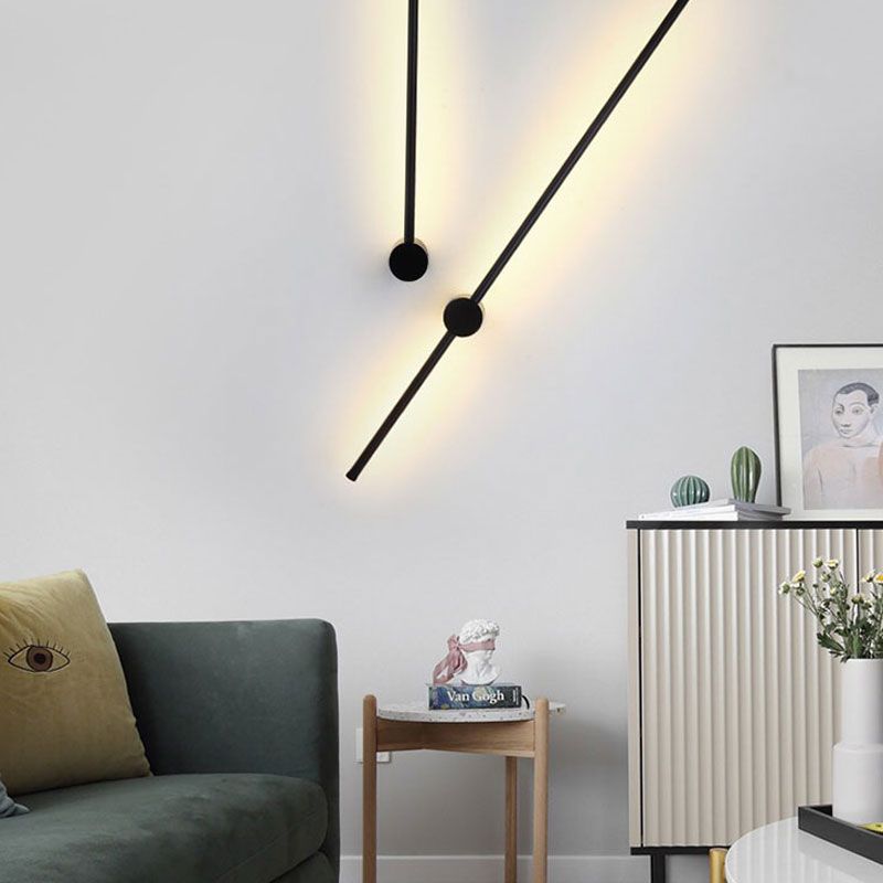 Lineaire wandkandelverlichting Moderne wandverlichting Wandmakerij metaal 1 lichte sconce lichten