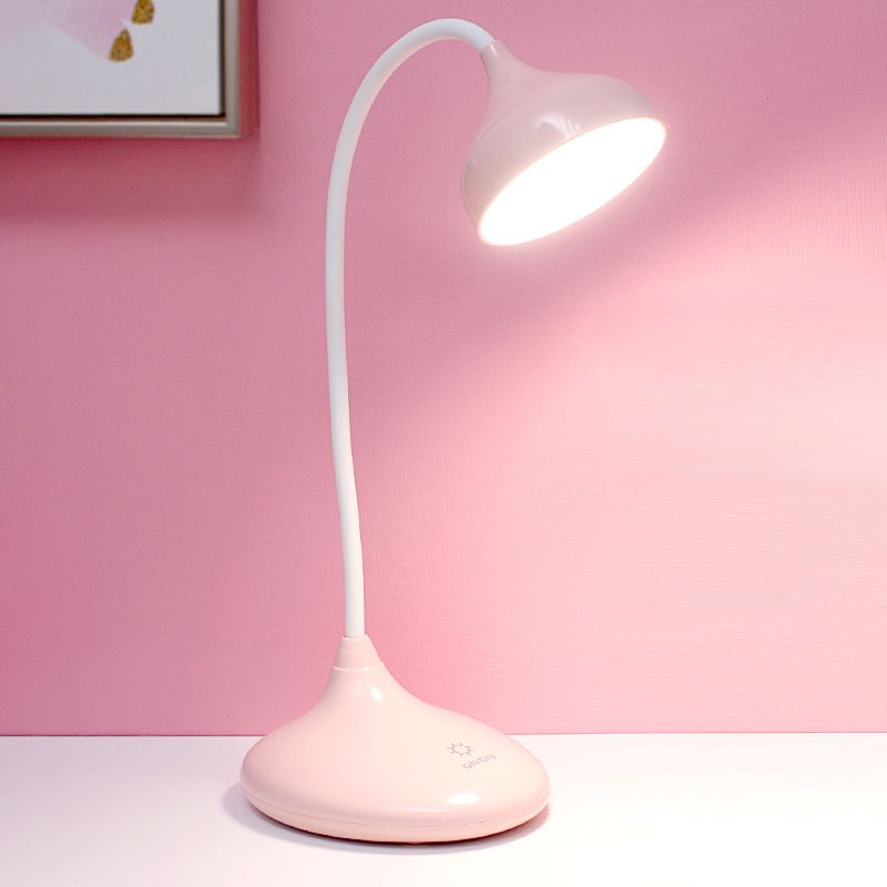 Teardrop Shaped Plastic Study Lamp Macaron LED Table Light for Dormitory