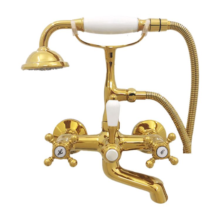 Traditional Wall Mounted Metal Claw Foot Tub Faucet Trim Low Arc Claw Tub Faucet Trim