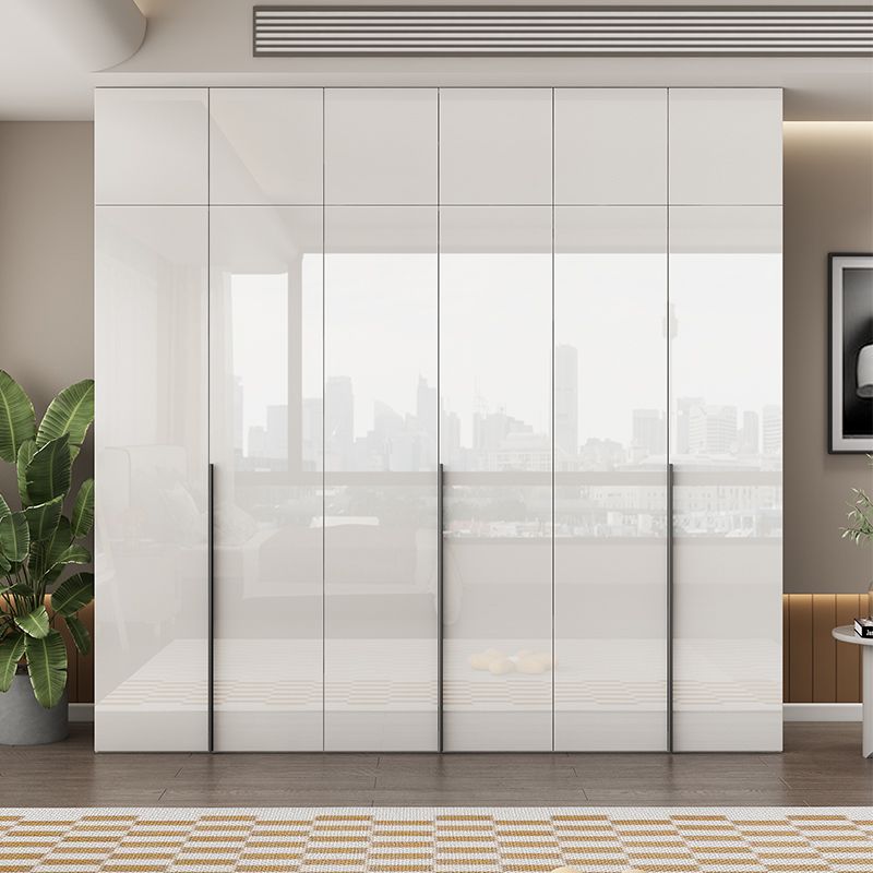 Hinged Wardrobe Armoire with Shelves White Wardrobe Closet for Home