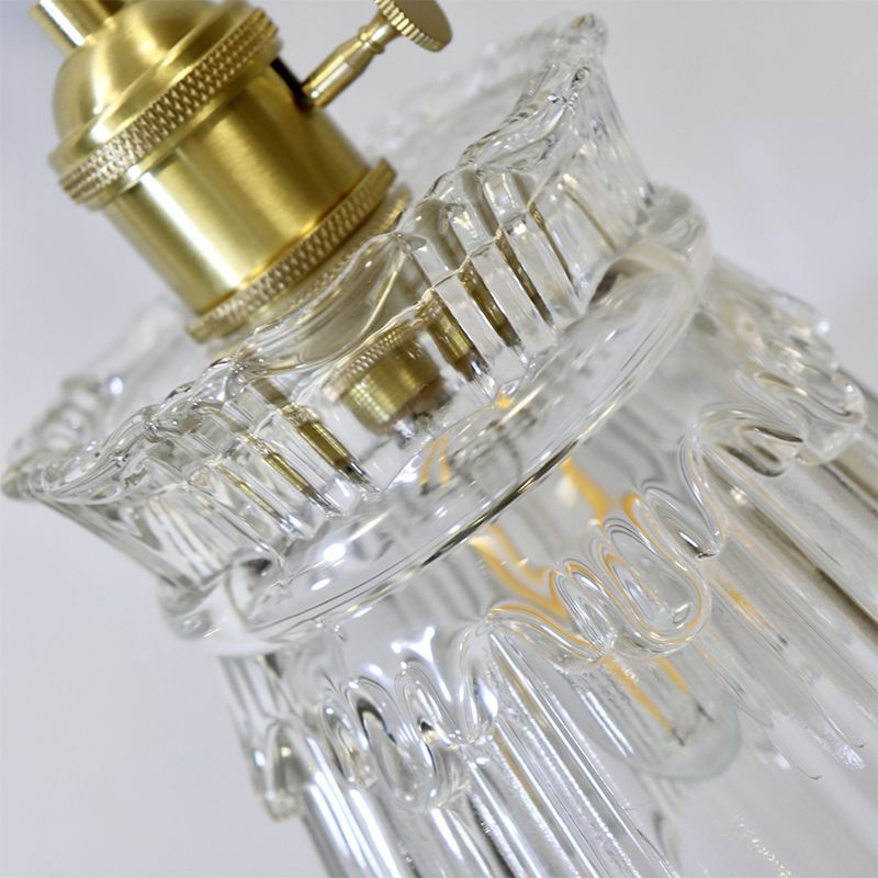 Golden Metallic Lighting Contemporary Glass Wall Light for Dining Room