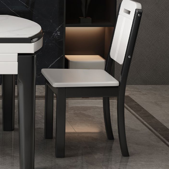 Stone Top Foldable Dining Table Set for Home 1/7 Pieces Modern Dinette Set