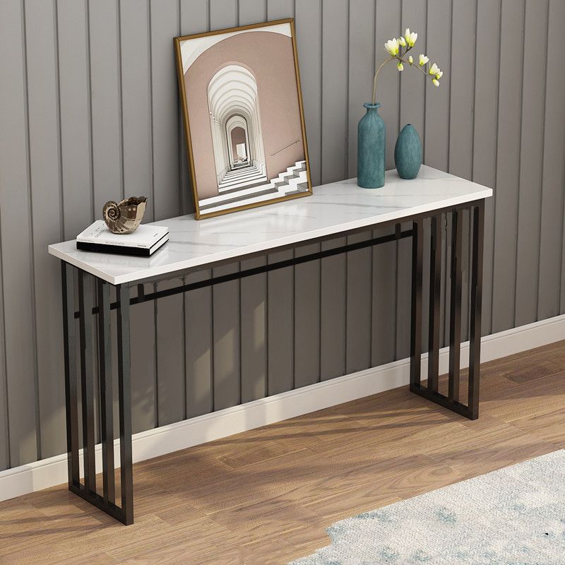 Console Table with Trestle Base Accent Table for Hall 31.5" High