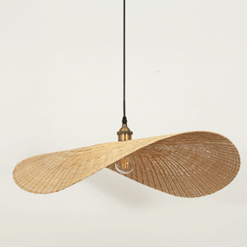 Chinesische Hutform anhängende Beleuchtungskörper Rattan hängen Licht für das Restaurant