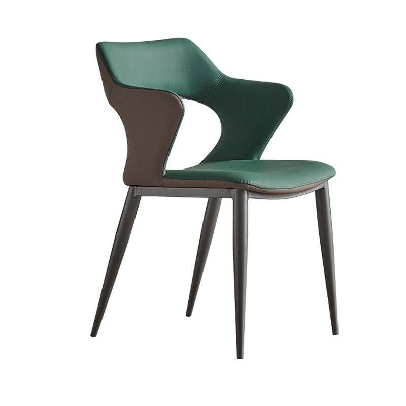 Industrial Dining Arm Chair Upholstered Dining Accent Chair for Home