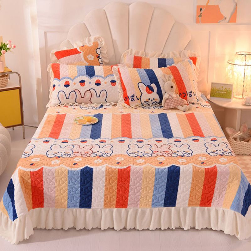 Flannel Bed Sheet Set Breathable Pure Color Fade Resistant Soft Bed Sheet
