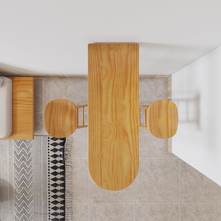 Pine Wood Counter Table Set Contemporary 1/3 Pieces Bar Table Set