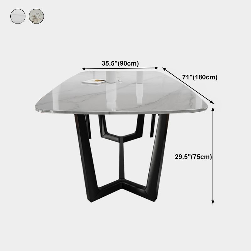 Modern Dining Table Rectangle Dining Sintered Stone Table for Restaurant