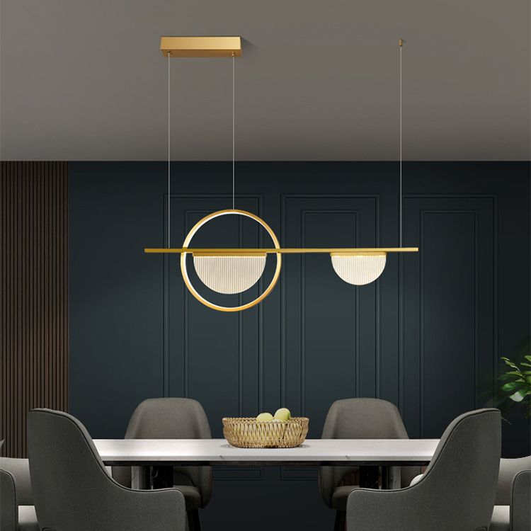 Metal Linear Island Pendant Lights Modern Multiple-Light Island Pendant Lighting