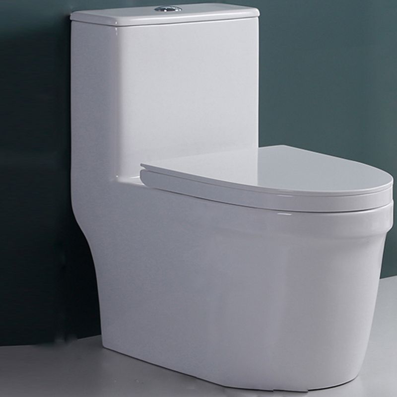 Contemporary Flush Toilet Floor Mounted Siphon Jet Porcelain Urine Toilet
