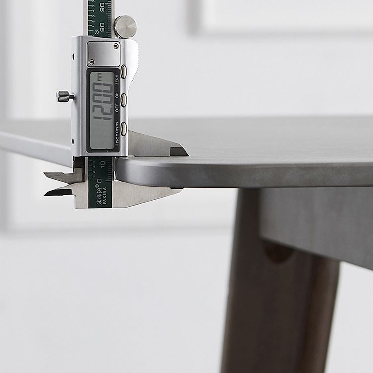 Minimalist Gray Sintered Stone Top Dining Set Rectangle Shape Standard Dining Set for Kitchen