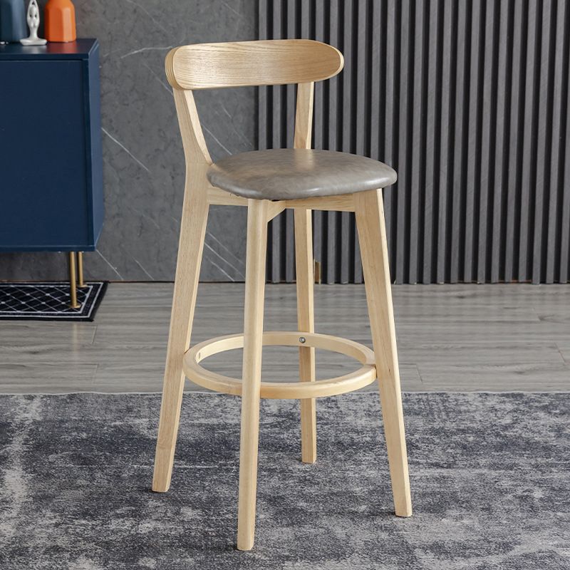 Scandinavian Matte Finish Upholstered Bar Stools Living Room Footrest Stool