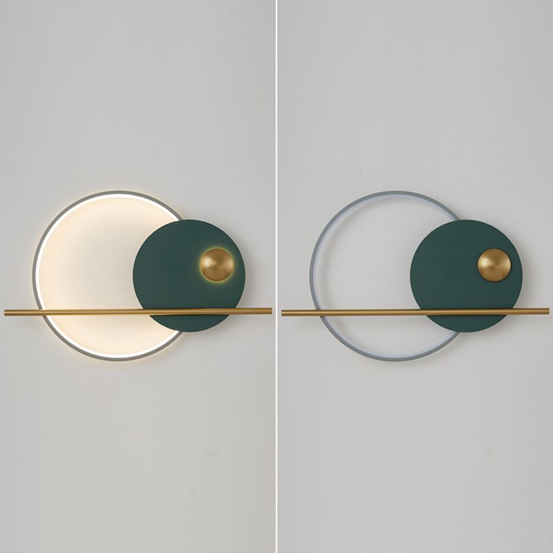 Mid-Century Artistic Sunrise Sconce Light Fixture Metal Living Room LED Wall Mounted Lamp