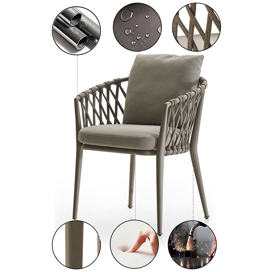 Boho Style 1/7 Pieces Dining Stone Set Rectangle Dining Table Set