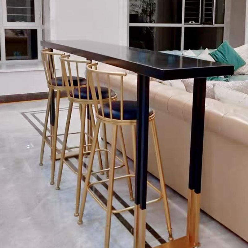 Glam Wooden Bar Dining Table Rectangle Bar Table for Cafe And Breakroom