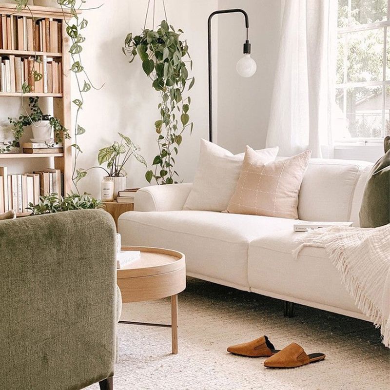 Tight Back Recessed Arm Sofa with Down Fill Cushions for Apartment and Living Room