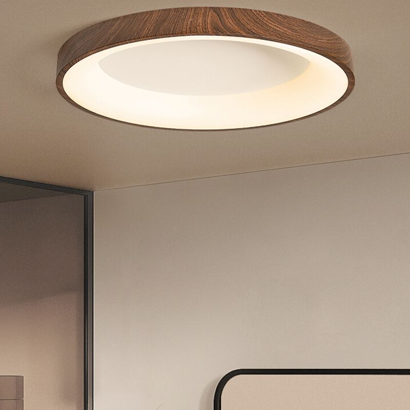 Modern Metal Flush Mount LED Geometric Shape Ceiling Lamp with Acrylic Shade for Bedroom