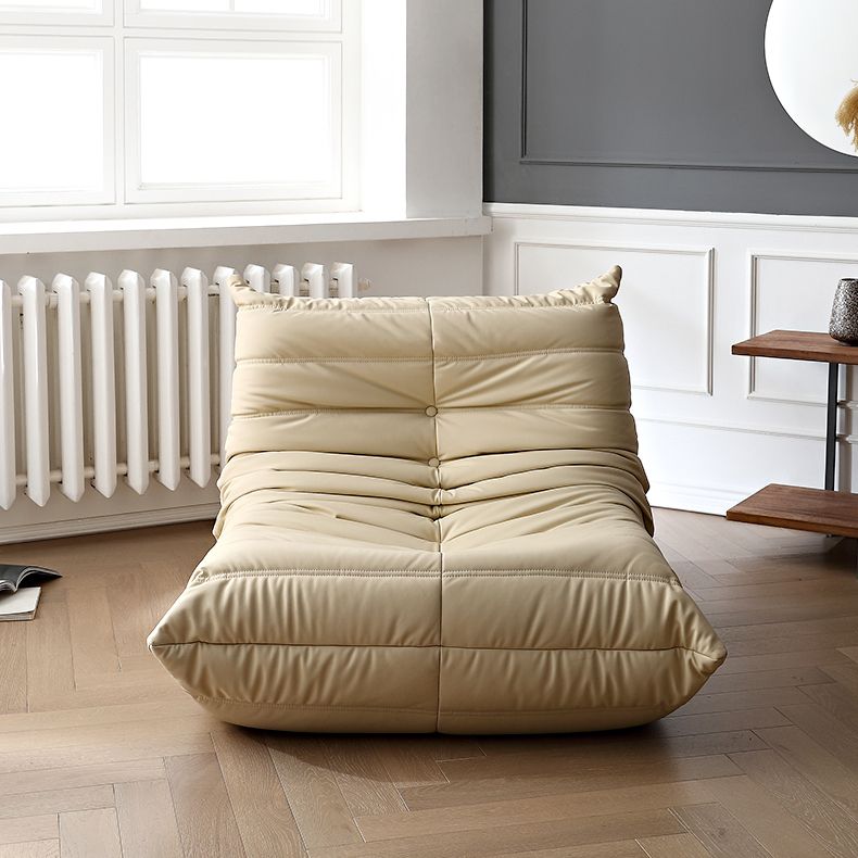 Armless Sofa Sewn Pillow Back Contemporary Sofa for Living Room
